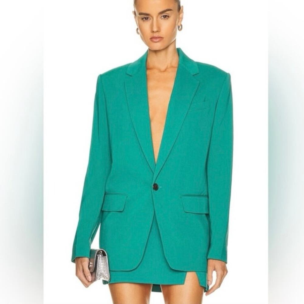 A.L.C. Dakota Single Button Blazer Jacket in Jade Green Size 12 NWT